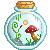 Mushroom and plants in a bottle Mushroom and plants in a bottle